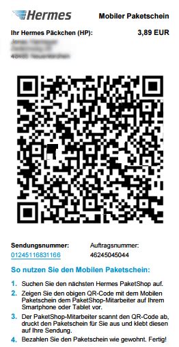 hermes qr-code scannen|hermes paket app.